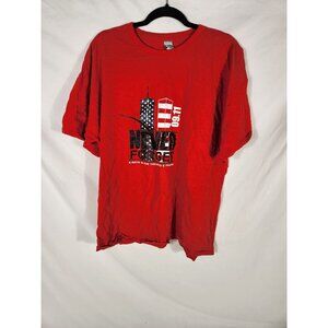 Gildan Never Forget Twin Towers 9/11 Red Shirt Cotton 2XL
